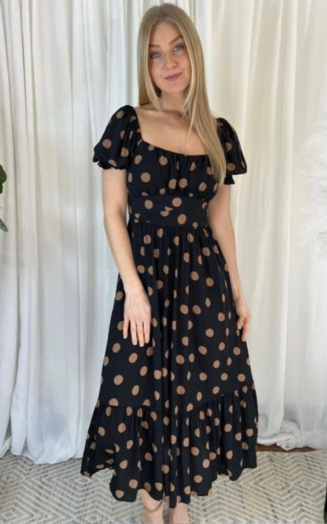 Nellie Midi Dress - Black