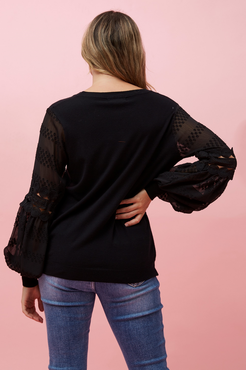 Women's Knitted Lace Short-sleeve