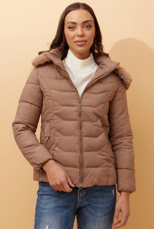 Donna Puffer Jacket Latte
