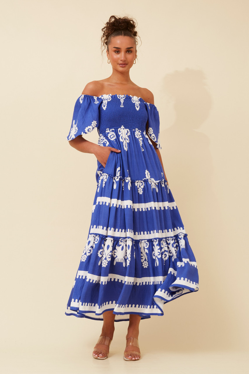 maxi dress with sleeves pink Laquin Long Sleeve Maxi Dress