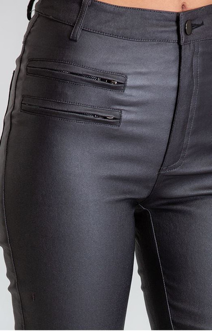 Wet look pants with zip - ZAPP