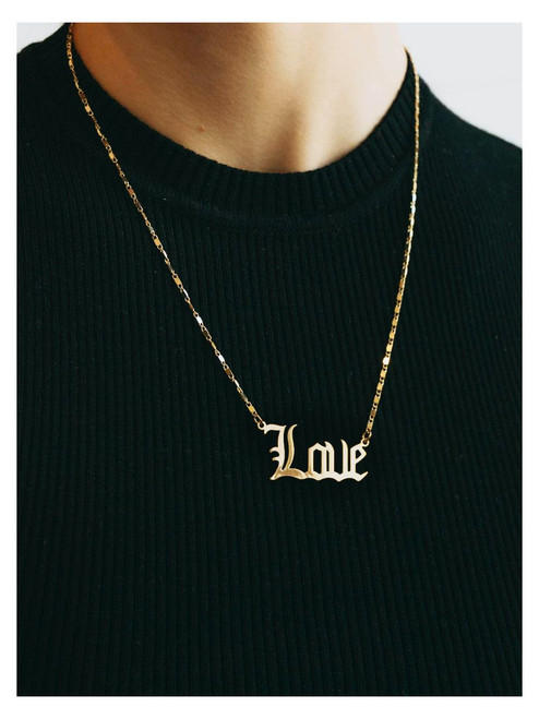 Shanice LOVE Letter Necklace in Gold - Suburban Closet
