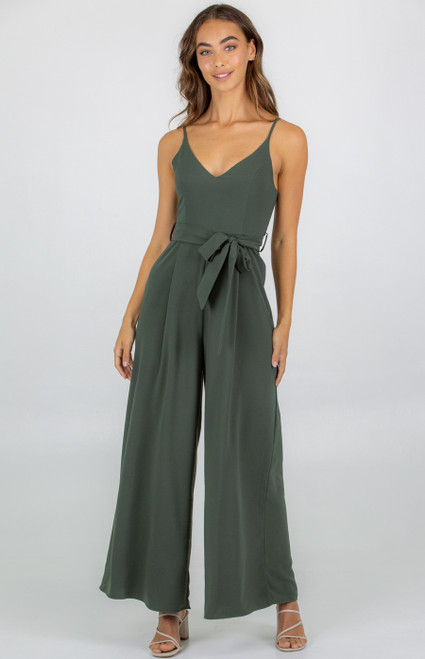 The striking, flowy Fifi Jumpsuit is a timeless classic. It's super comfy, easy to wear AND looks amazing! Pair with heels to your next occassion!

This jumpsuit features:

Medium weight non-stretch fabric
V neckline
Adjustable spagehtti straps
Centre back invisible zip
Removable self fabric tie on front
Waist seam panel for flattering fit
Wide leg pants
Fitted at the waist
Suburban Closet