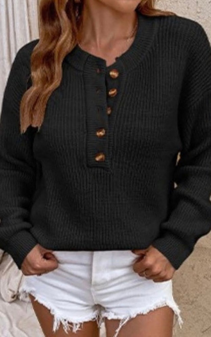 Our Delta Button Front Knit is a soft and cosy knit. The functional buttons featured at the front add a touch of edginess and allows you to adjust the neckline to your preference. This knit is perfect for layering under jackets or blazers and it is a great length to wear with high-waisted bottoms and a pair of boots.