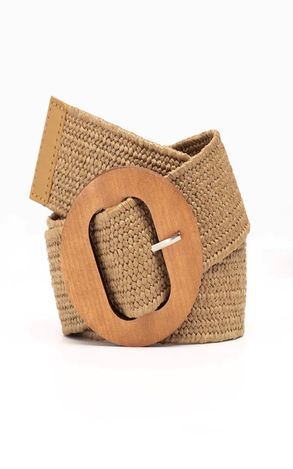 This belt would make the perfect addition to any wardrobe. It would look amazing when worn with a flowy dress or skirt.

This belt features:

Braided design
Wooden Buckle
Elasticised
Colour: Camel

Size: One Size Fits All 

Measurements: Length - 95cm; Width - 5cm