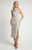 Turn heads in our Everly Satin Midi Dress. Designed in a soft stone grey hue, this elegant silhouette features a chic one shoulder design with a statement, detachable scarf, flattering gathered detailing and a side split for the perfect touch of allure. This dress is your go-to piece for weddings, cocktail parties, and evening events. Pair with strappy heels and statement earrings for timeless sophistication.

This dress features:

One shoulder neckline with detachable scarf feature
Pleated detail
Bust darts for a flattering fit
Cross over skirt panel with side split
Side invisible zip with hook and eye closure
Fitted at bodice
Lined to knee
Midi length
Colour: Stone grey

Fabric: 93% Polyester 7% Spandex; Lining: 100% Polyester

Size Guide: True to size. Model is 173cm tall and is wearing a size 6.