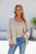 Women's Marilyn two-piece knit cardigan and top set in natural