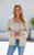 Women's Marilyn two-piece knit cardigan and top set in natural