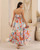 Aloha Maxi Dress featuring colourful tropical floral print, ruffle details and flowing maxi skirt