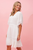 Step out in style in our Bohemia Mini Dress! This boho beauty will never go out of date and features gorgeous lace trim details, ruffled hemline and pockets!!! It is the perfect dress to wear to so many occasions such as Christenings, baby showers and brunch dates. Pair with wedged heels and gold accessories for a chic bohemian look.

This dress features:

V-neckline with lace trim detail
Short sleeves with lace trim cuffs
In seam side pockets
Lace trim on waist and hem
Ruffle hemline
Lined
Colour: White

Fabric: 100% Viscose

Size Guide: True to size. Model is 171cm tall and wears a Size 8.