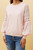 You will fall in love with our super soft and comfy Nina Knit. This knit is perfect to transition from day to night and the lace detail on the sleeves give this lightweight, comfy knit a super chic vibe! Pair with our Wet Look Skinny Jeans and your fave boots and you're ready for a night out!

This knit features:

Round ribbed neck
Long balloon sleeves with lace and billowing detail with fitted cuffs
Straight ribbed hem
Regular fit
Super soft feel
Colour: Pale Pink

Fabric: 50% Viscose; 28% Polyester; 22% Nylon

Size Guide: This style is true to size.