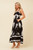 Get ready to WOW in our Cyprus Maxi Dress! This show stopping dress features a striking, geometric graphic print, side pockets and thick adjustable straps for the perfect combination of style, practicality and comfort. Dress up with nude heels for date night or sandals for a casual weekend at the markets.

This dress features:

Square neckline 
Shirred bodice at the back for stretch and comfort
Functional side pockets
Thick, adjustable straps
Invisible zip at centre back
Flowy skirt
Ruffled hemline
Silky feel
Fully lined
Midi length
Colour: Black with White Geometric Print

Fabric: 85% Viscose, 15% Nylon. Lining: 100% Polyester

Size Guide: True to size. Model is 171cm and wears a size 8.