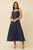 Our trendy Yolanda Denim Maxi Dress is pefect for your next day outing! This denim beauty features mock, front buttons, patch pockets and side shirring detail for comfort. Pair with white sneakers for a casual day out or heels and gold accessories for your next date night.

This dress features:

Sweetheart neckline 
Adjustable wide straps
Mock front button detail
Functional front patch pockets
Side shirring detail
Functional back zip detail
A line skirt
Maxi length
Unlined
Colour: Dark Blue

Fabric: 100% Cotton

Size Guide: True to size! Model is 173cm tall and wears a size 8.
