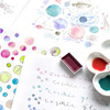 Gansai Tambi Watercolors 2 - Granulating Set of 5 Cosmic color paints and empty mixing pan for creating special effects