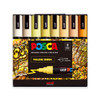 uni Posca Posca Paint Marker Set, PC-5M 8-Color Yellow Shades