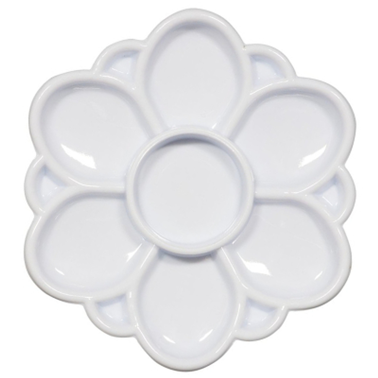 Round Flower Ceramic Palette For Watercolor, Gouache Painting