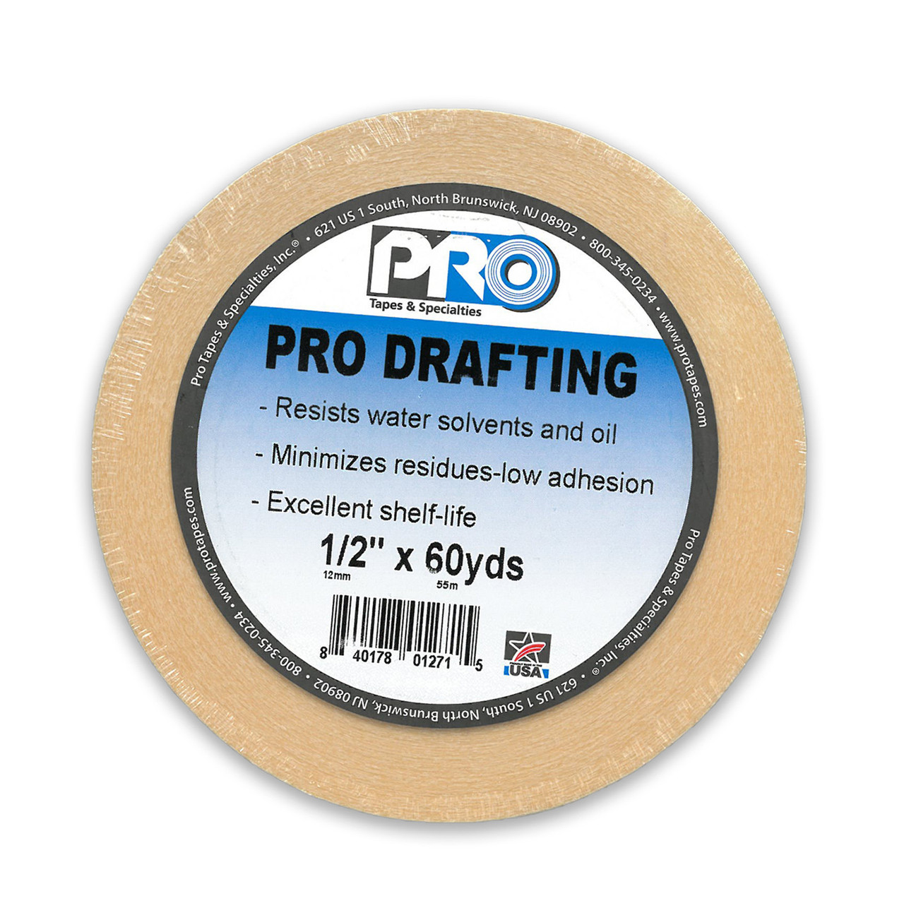 Pro Tapes Paper Masking Tape, 2 x 60 Yd., Black, Pack Of 2