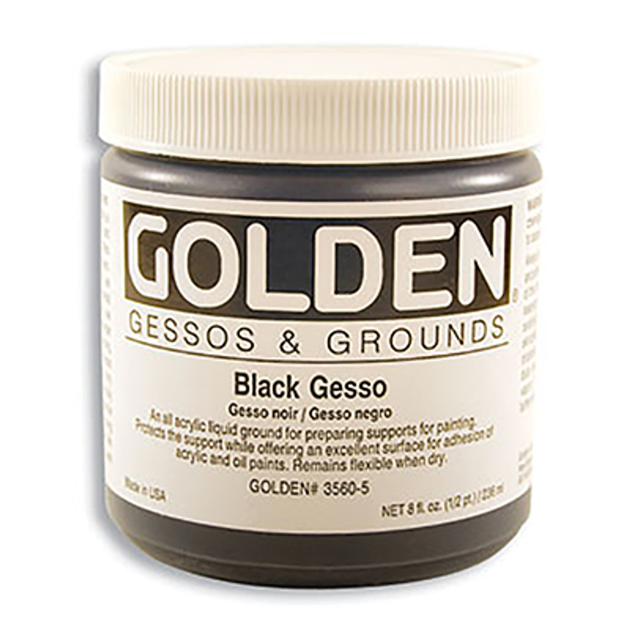 Golden Gesso Black – 8 oz