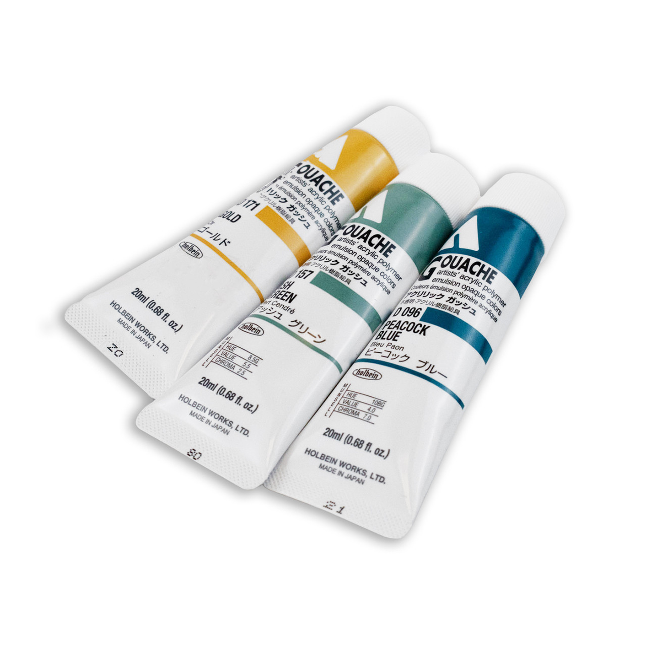 Holbein - Acryla Gouache 5-Color 10ml Sampler Set