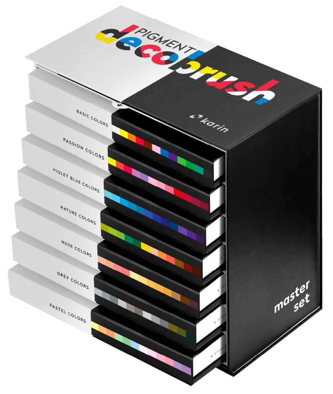 karin Brushmarker PRO Set of 11 Basic Colors & Blender - John Neal Books