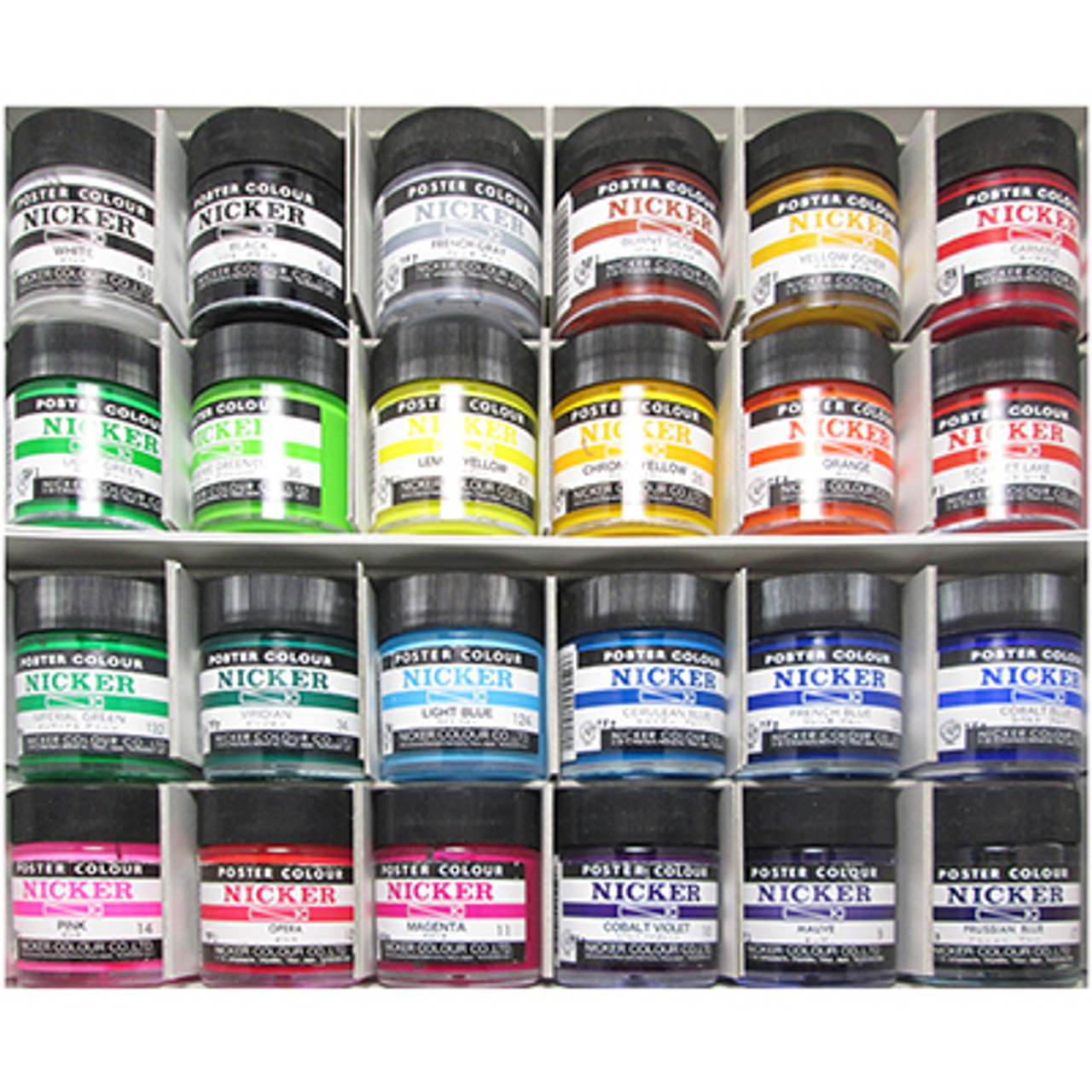 Nicker - Poster Colours - Set of 18 Colours - 40mL Jars - Item #PC40ML –  Gwartzman's Art Supplies