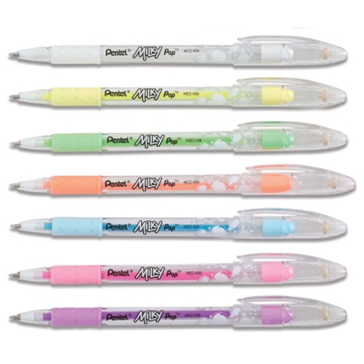 Pentel Medium Line Milky Pop Pastel Gel Pen, 0.8 mm Tip Size