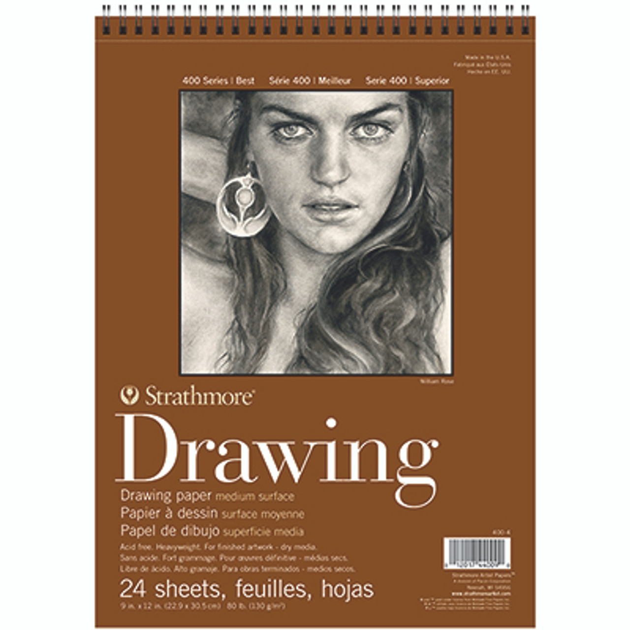 Strathmore 400 Series Drawing Pad, 6X8 Wire Bound, 24 Sheets