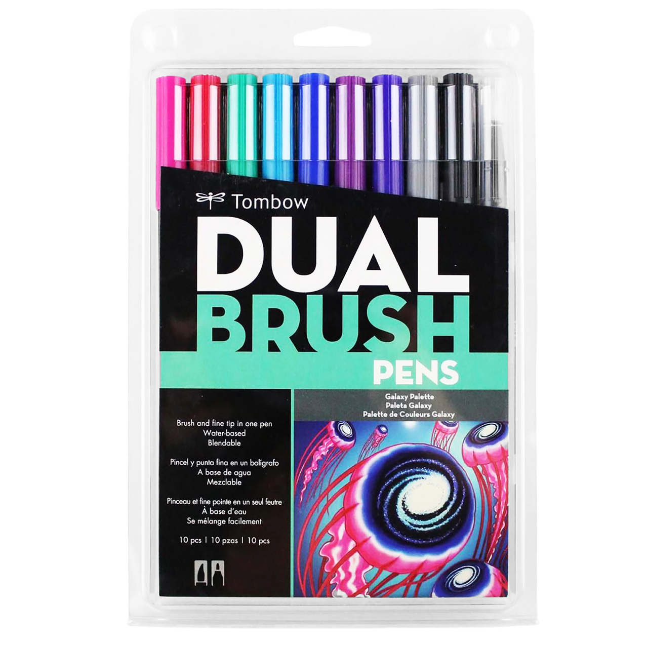 Tombow Dual Brush Pen Set, Grayscale, 10PK - John Neal Books
