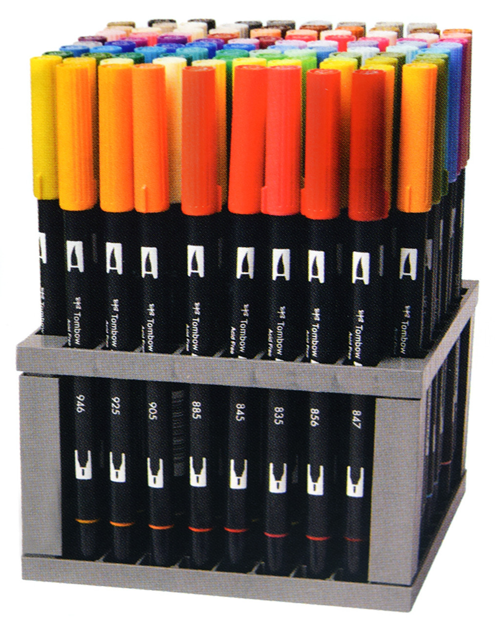 Tombow Dual Brush Pen Set of 6- Red Blendables - John Neal Books