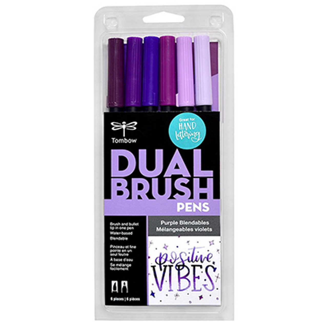  Tombow Dual Water Based Markers, Twin Tip, Primary