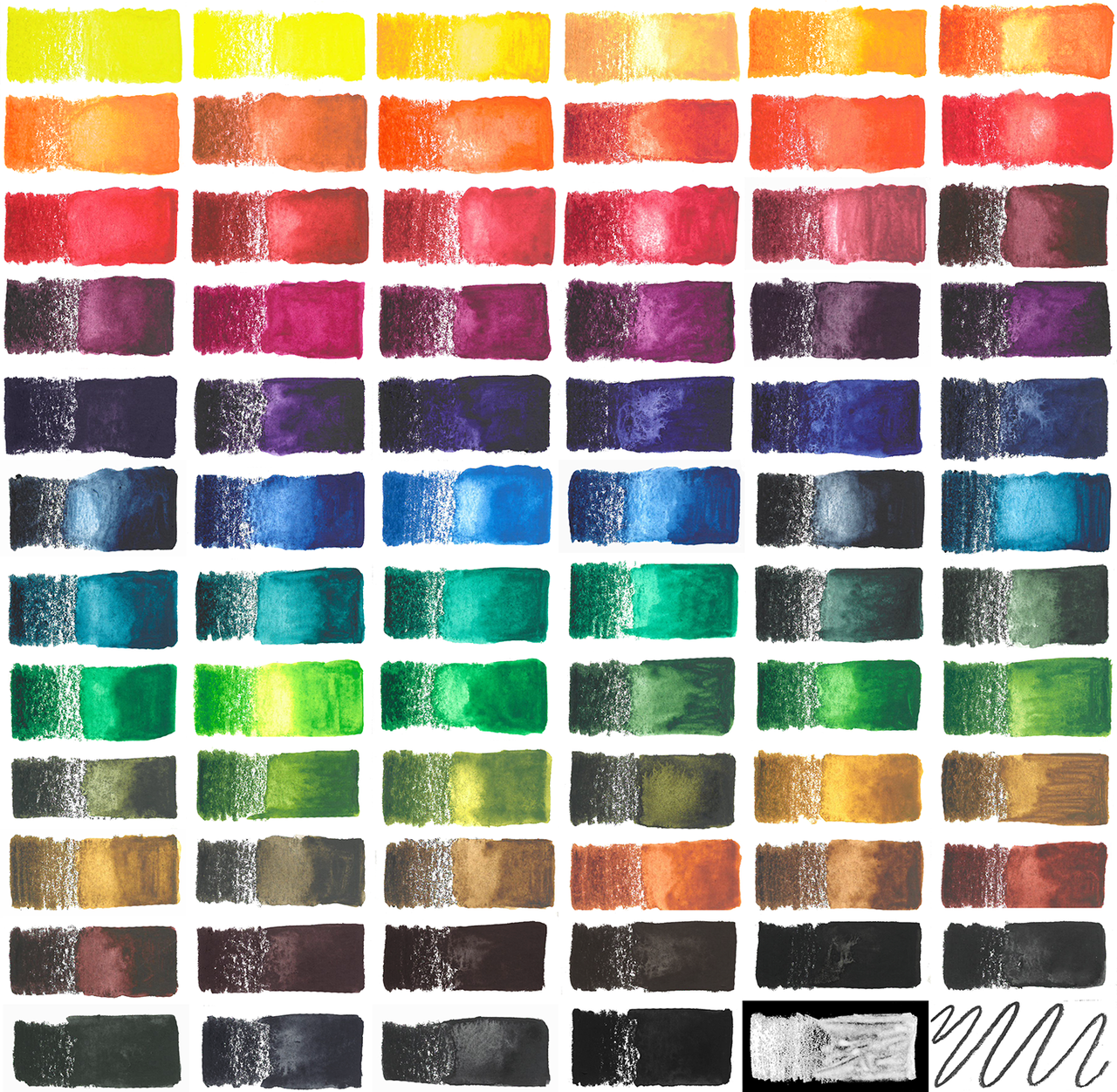 Printable Colour Chart for Derwent Watercolour Pencils - Payhip