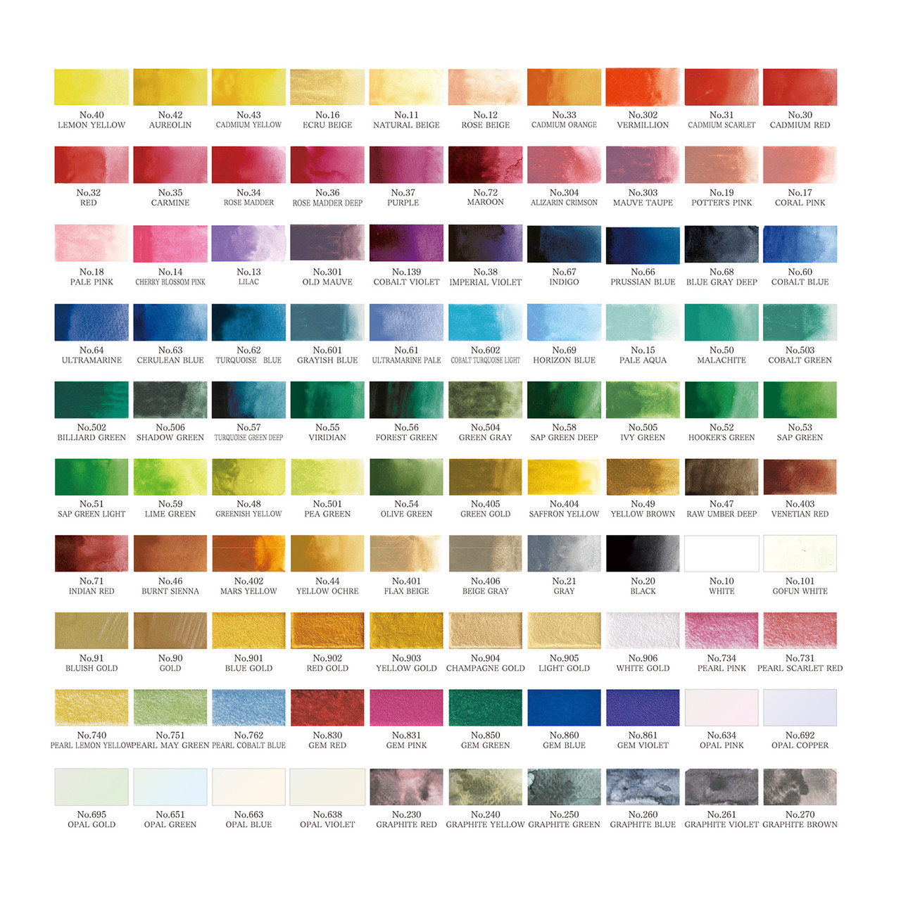 Kuretake Gansai Tambi Watercolor Palette - 48 Color Set