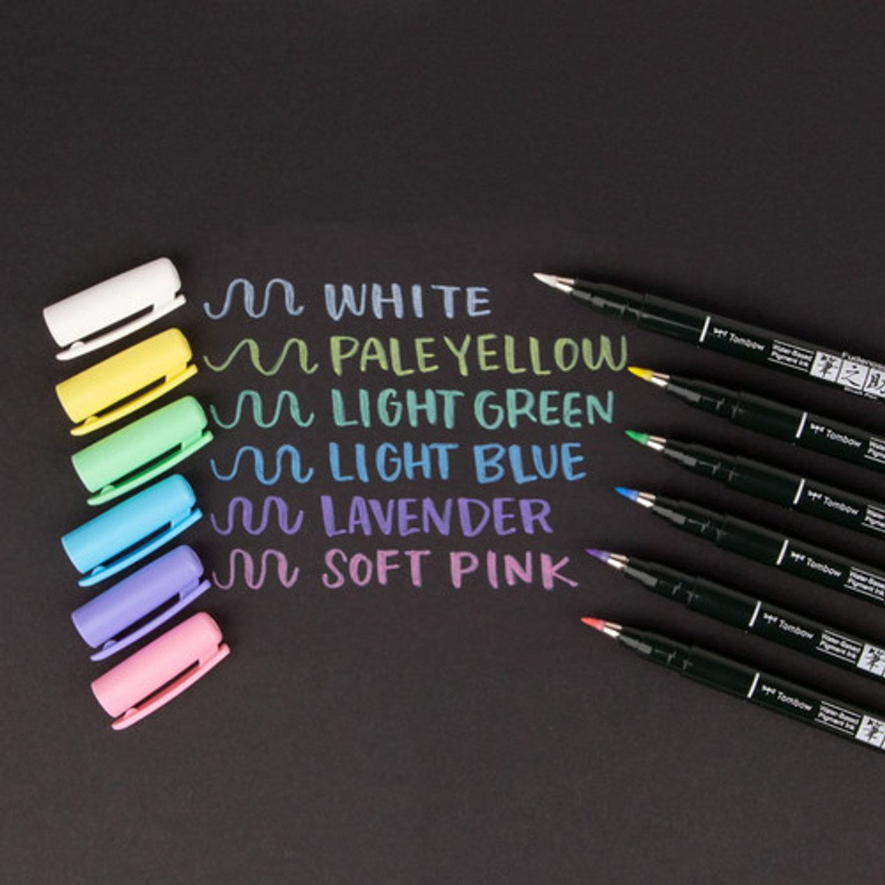 How To Use Tombow Fudenosuke Brush Pens  Rainbow, Neon, Soft & Hard Tip  Sets 