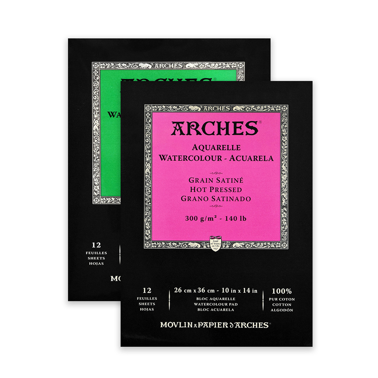 Arches Watercolor Paper Pack, 90lb Hot Press, 8.5x11in, 20 sheets - John  Neal Books