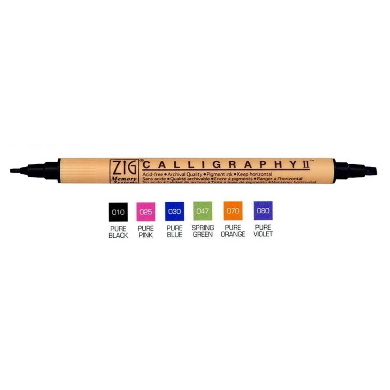 Kuretake ZIG Calligraphy Marker Pens, 12 Colors set