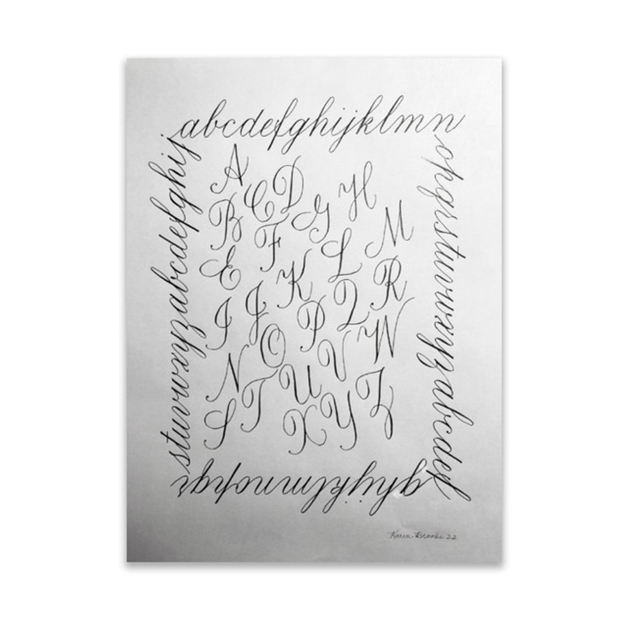 calligraphy alphabet copperplate
