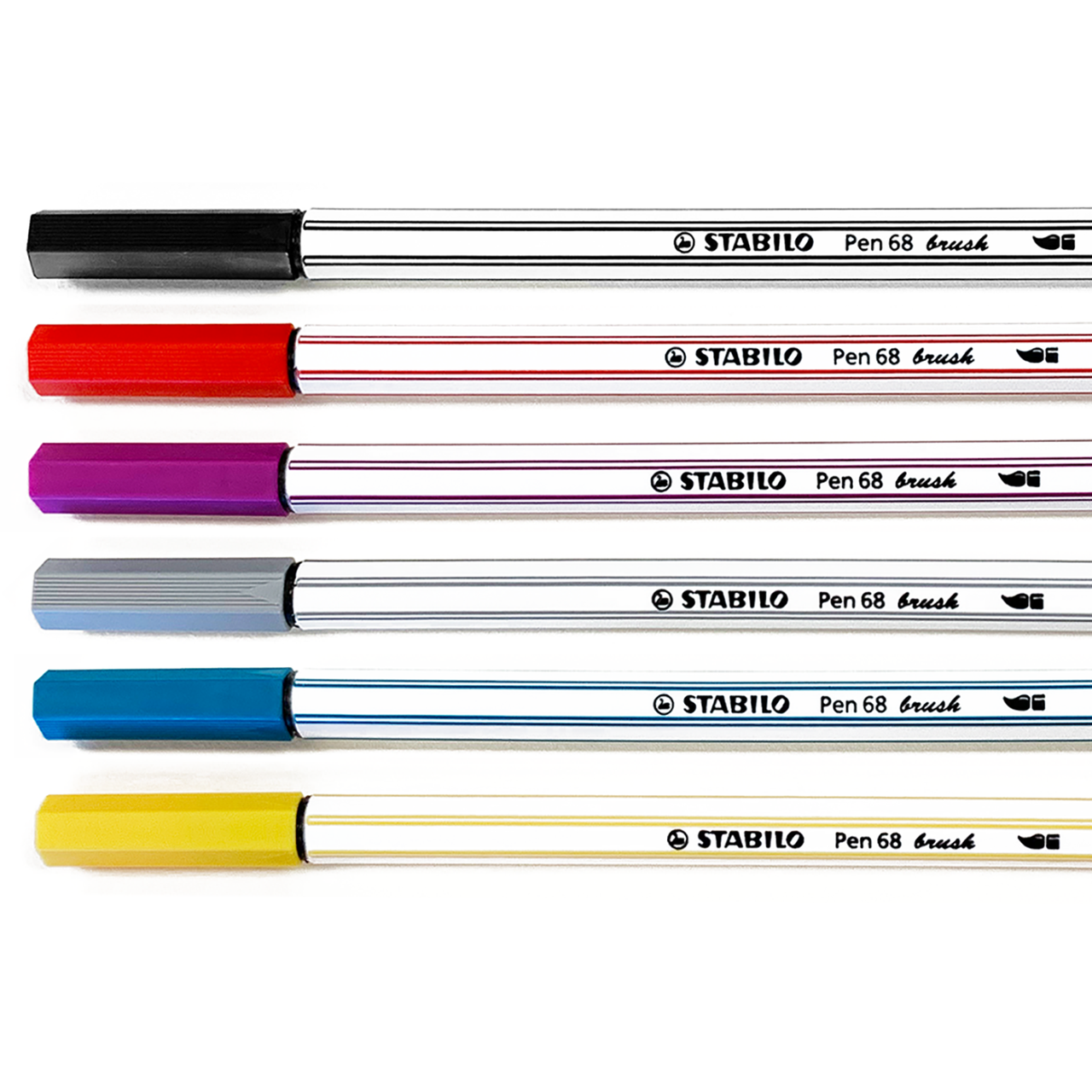excelleren zakdoek Zorgvuldig lezen STABILO Pen 68 Brush, Set of 6