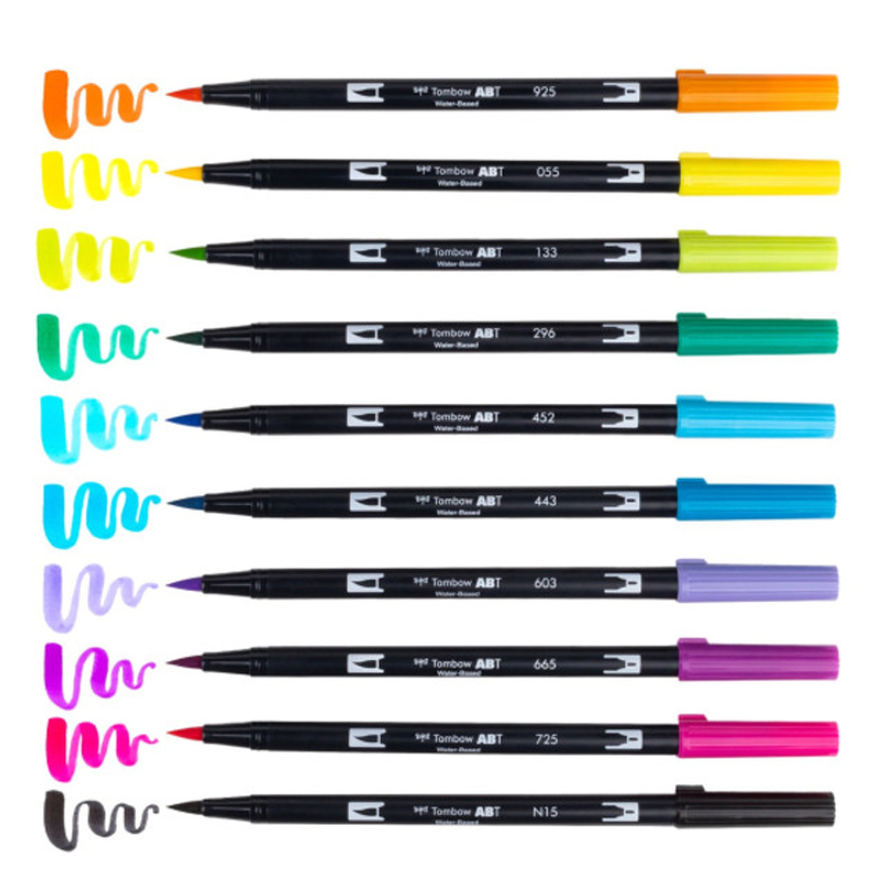 TomBow Dual Brush Pen Art Markers, Bright, 10-Pack - The Paper