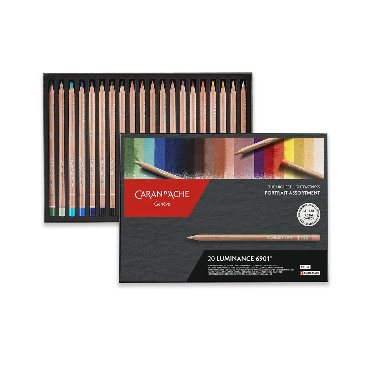 Caran d'Ache Luminance Colored Pencil, Set of 20 Portrait Colors
