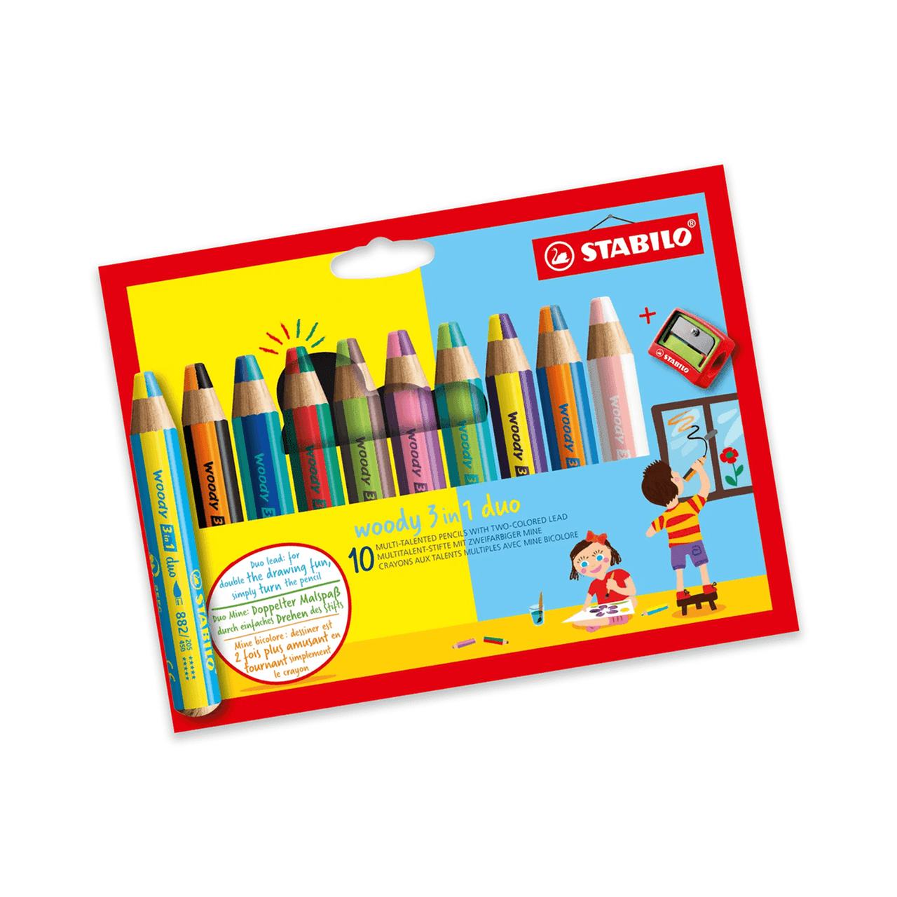 STABILO ウッディ 3イン1 デュオ鉛筆セット マルチカラー(並行輸入) | STABILO マルチタレントペンシル ウッディ 3イン1デュオ - 5