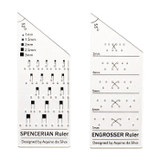 Ash Calligraphy Stencil Guide Set of 5