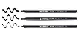 edding 1255 Calligraphy Pen Black 3-Pack