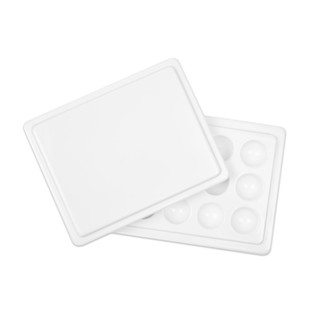 12-well Plastic Mixing Palette with Cover