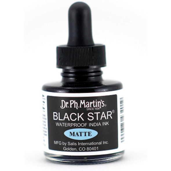 Dr. Martins Black Star Matte India Ink