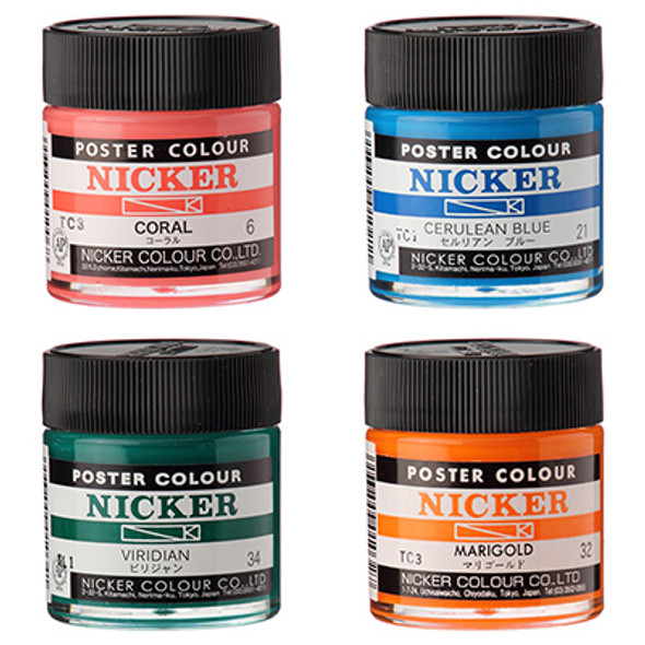 Nicker - Poster Colours - Set of 12 Colours - 20mL Tubes - Item #PT20M –  Gwartzman's Art Supplies