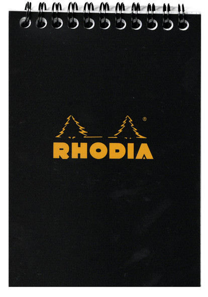 Rhodia Wirebound Notebook, Grid 4x6 Black