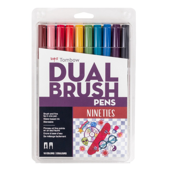 Tombow Dual Brush Pens- Seventies Set of 10
