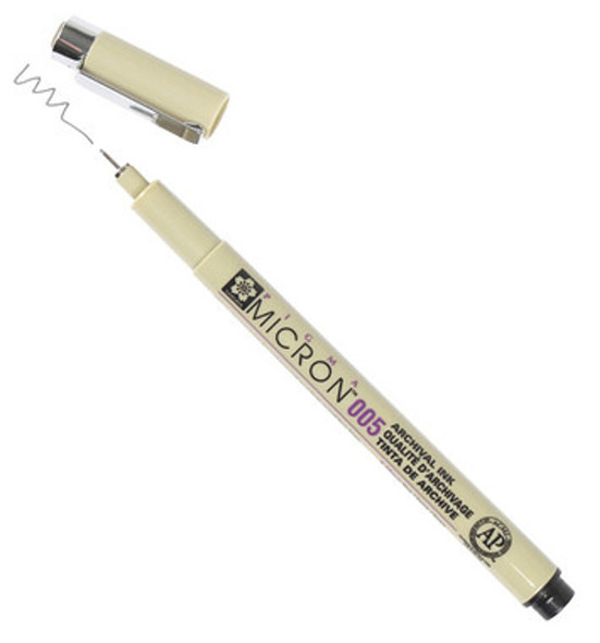Sakura Pigma Micron Fineliner Set – 6 Stück, Schwarz, Stärken 0,1–0,5 Mm