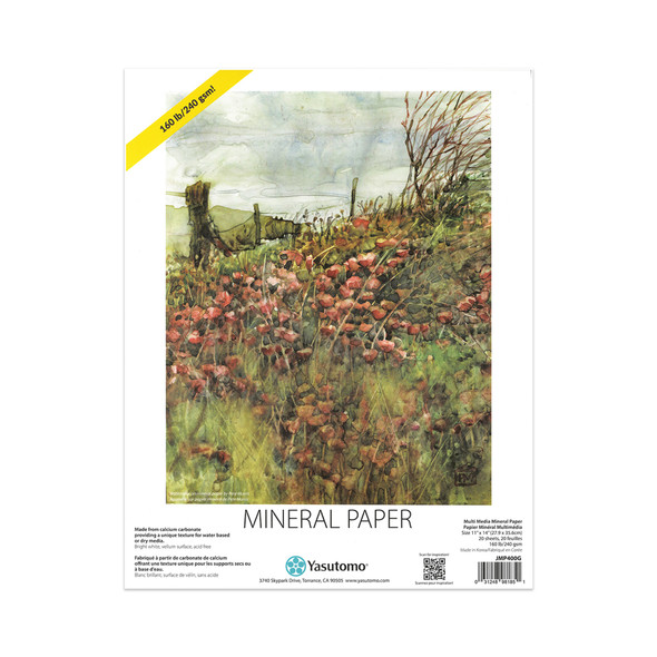 Yasutomo Multi-Media Mineral Paper Pad, 11 x 14