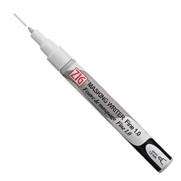 Zig Masking Writer fluid pen for watercolor art and lettering, 1mm fine point bullet tip